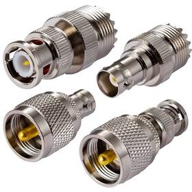 Pobady 761770837394 Cb Radio Adapter So239 Pl259 Uhf To Bnc Antenna 4 Kit For