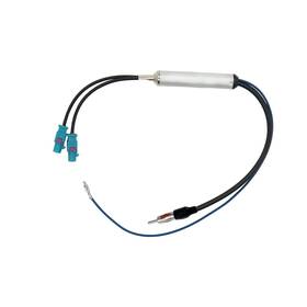Pobady 797444180985 Car Radio Am/fm Antenna Amplifier Splitter Dual Fakra Z Male Plug To Din Male