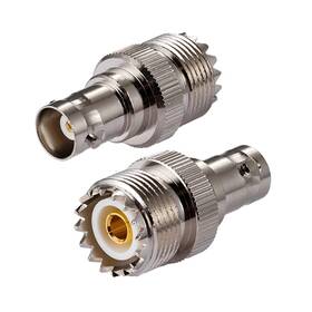 Vad075-us Pobady 2pcs Cb Radio Adapter So239 Uhf Female To Bnc Antenna For A