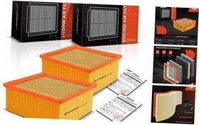 Apeaf061mf Premiumpartswhosale 2-pc Engine Air Filter Compatible With Dodge Ram 2500/ram 3500/ram 4500/ram