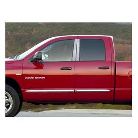 Quality Auto Accessories Pp42935 Is Compatible With 2002-2008 Dodge Ram 4 Piece Stainless Pillar Post Trim