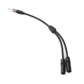 Redyutou 797439364116 Universal Car Antenna 1 Male To 2 Female Splitter Y-shaped Radio Adap