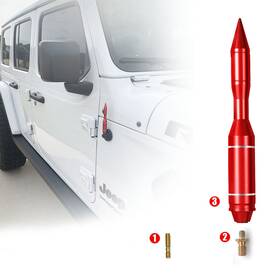 Tr01 Roockhitcb Aluminum Antenna Compatible For 2007-2018 Jeep Wrangler Jk And 2018-2024