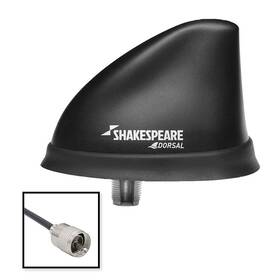 Shakespeare 5912-ds-vhf Dorsal Antenna Black Low Profile 26ft Rgb Cable With Pl-259