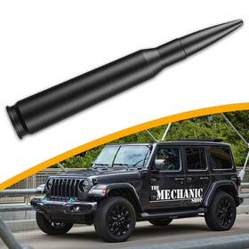 Tms00038 The Mechanic Shop 50 Cal Short Antenna For 2007-2023 Jeep Wrangler Gladiator Sahara Rubicon Unl