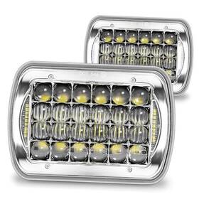 Hdl1512-ch True Mods 7x6 5x7 H6054 Led Headlights H4 2b1 Sealed Beam Replacement Chrome