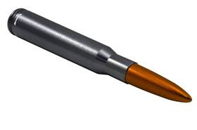 207-erpsa100gmsa100tipog Vms Racing 50 Cal Caliber Gunmetal Orange Tip Bullet Antenna Heavy Gauge Cnc Machined Bi