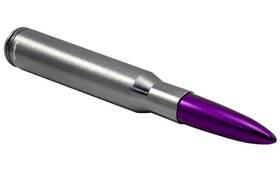 300-erpsa100gmsa100tippr Vms Racing 50 Cal Caliber Gunmetal Purple Tip Bullet Antenna Heavy Gauge Cnc Machined Bi