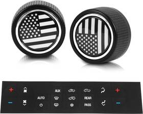 Vofono Zbus0-083 American Flag Rear Radio Volume Control Knob Button With Ac Dash Stick