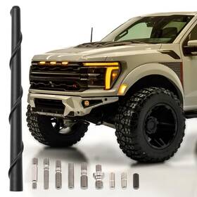 A296votex Votex Universal 8 Inch Short Rubber Black Antenna Kit - Flexible Durable Enhanced Sig