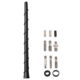 Votex A374votex Black Short Rubber 8 Inch Universal Antenna Kit - Car Wash Proof Easy S