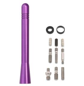 A423votexpurple Votex Made In Usa - 4 Inch Purple Aluminum Antenna Stainless Steel Threading
