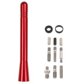 A423votexred Votex Made In Usa - 4 Inch Red Aluminum Antenna Stainless Steel Threading