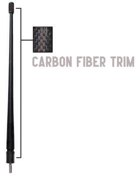 A601-fub-15 Votex - The Spartan 13 3/4 Inch Short Flexible Rubber Antenna Black Carbo