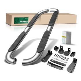 Yhtsbar0127 Ytautoparts 4 Inch Running Boards Side Steps Compatible With 1999-2019 Double Cab Chrome
