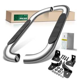Ytautoparts Yhtsbar0147 4 Inch Running Boards Fit 2019-2024 Chevy Regular Cab 90-degree Bent