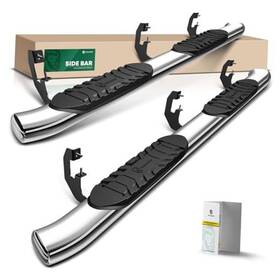 Ytautoparts Yhtsbar0285 5 Inch Running Boards Side Steps Fit 2019-2024 Chevy Double Cab Oval Bent