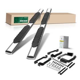 Ytautoparts Yhtsbar0397 5 Inch Running Boards Side Steps Fit 1999-2013 Chevy Double Cab Chrome