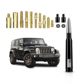 Ziciner-72cba Ziciner Car Bullet Antenna 1 Pc Automotive Short Mast Waterproof Durable Al
