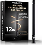 Rubber Antenna For Truck (12INCH) Ecoauto Dodge Gmc Chevy Wrangler (matt Black). Fixed Price $25.00.