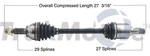 Front Driv Left Axle Shaft Surtrack NI-8363 For Nissan Juke 11-16 Fwd Aut Cvt. Fixed Price $121.95.