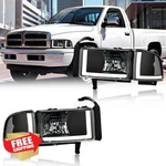 Dimflux Led Drl Headlights 1994-2002 Dodge Ram 1500 2500 3500 Black. Fixed Price $132.79.
