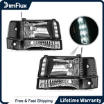Dimflux Led Drl Headlights 92-96 Ford F150 F250 F350 Bronco Black Housing. Fixed Price $93.40.