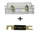 Imc Audio Anl Fuse Holder With (1) 200 Amp Gold Wafer Fits 0/2/4/6/8 Gauge. Fixed Price $13.08.