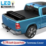 4-FOLD 5.7FT Soft Tonneau Cover For 2009- 2026 Dodge Ram 1500 Truck Bed W/ Lamp. Fixed Price $147.99.