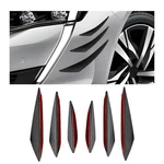 6 Pcs Spoiler Canards Kit, Front Bumper Lip Splitter Auto Body Carbon Fiber. Fixed Price $7.68.
