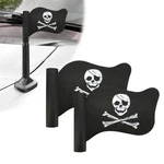 Sbulhia 2 Pcs Pirate Flag Car Antenna Toppers, Skull Crossbones Pattern Black. Fixed Price $7.25.