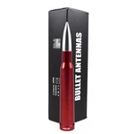 Anti-theft Retractable Red Silver Tip 50 Caliber Bullet Stubby Antenna Fits Jeep. Fixed Price $35.00.
