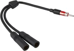 Car Am Fm Radio Antenna Splitter Adapter, 1 2 Female Y Adaptor Black. Fixed Price $9.15.