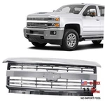 Jolong Front Bumper Upper Hood Grille For Chevy Silverado 2500 3500 Hd Chrome. Fixed Price $335.53.
