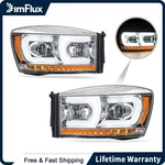Dimflux Led Drl Headlights For 06-08 Dodge Ram 1500 2500 3500 Chrome Housing. Fixed Price $212.40.